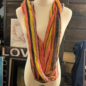 Colorful Striped Infinity Scarf